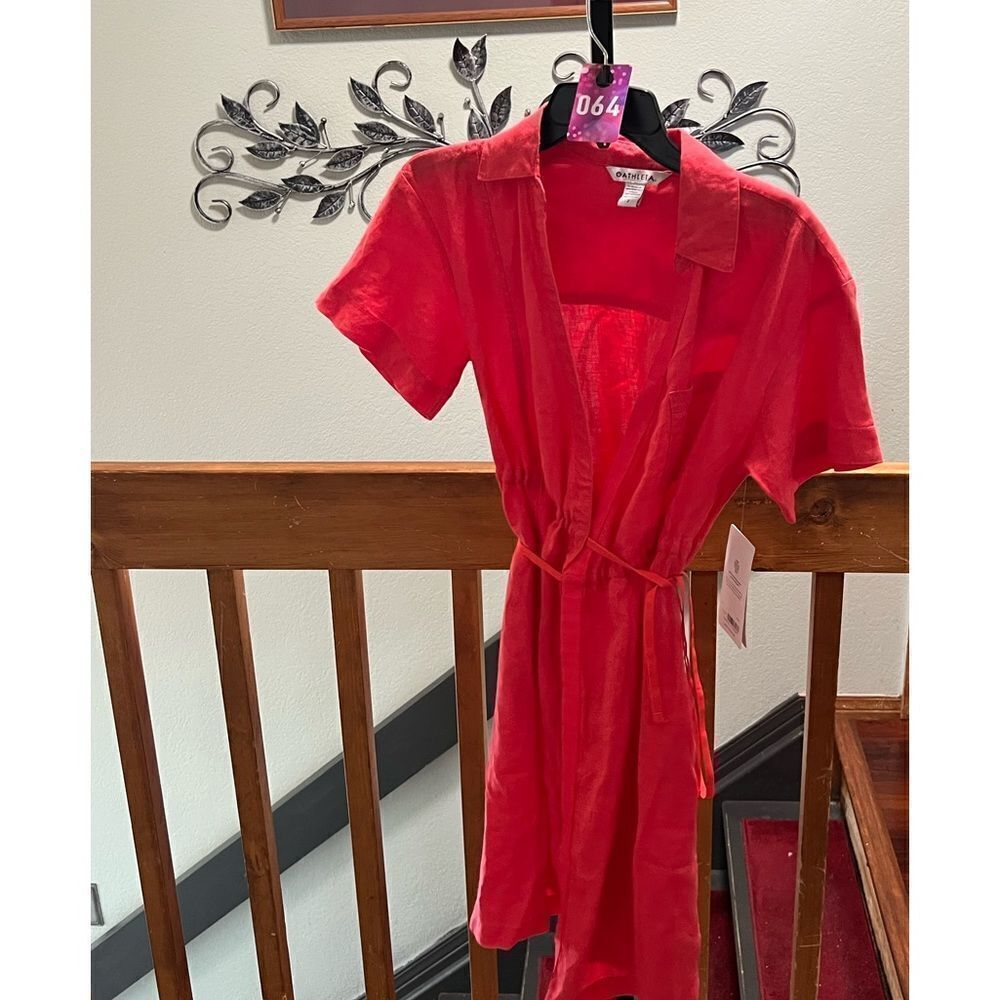 NWT Athleta Poly Oranges Wrap Dress Size 2 #064 - Picture 3 of 5